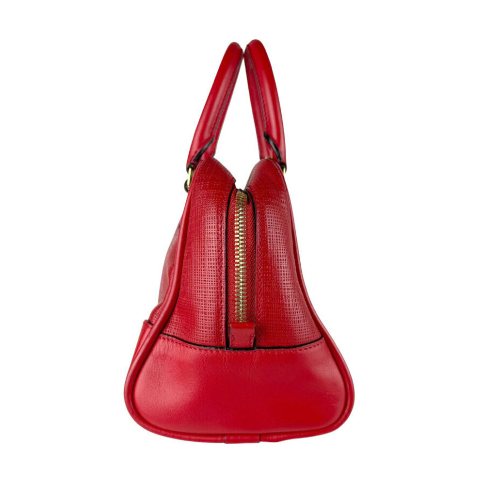 Loewe Red Amazona Bag Gold Shoulder Leather